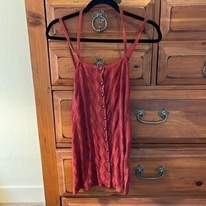 Free People Rust Tank Tunic Top Size XS NWOT